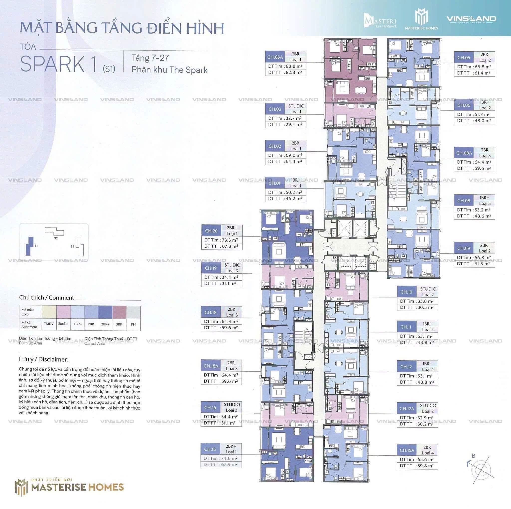 Mặt bằng tầng điển hình S1