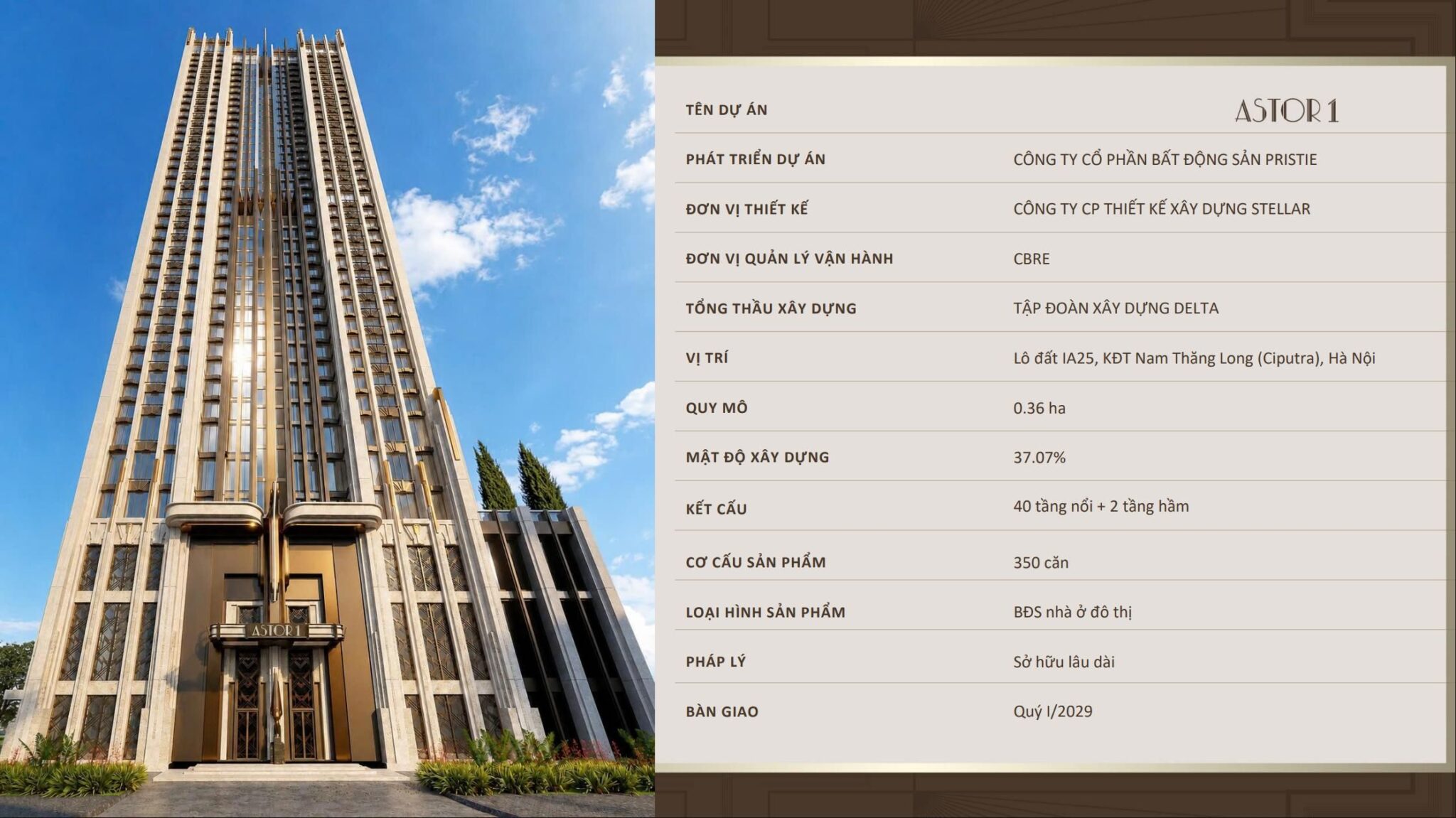 DỰ án astor 1